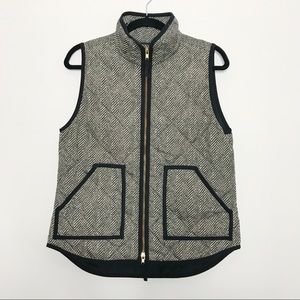 quilted herringbone vest